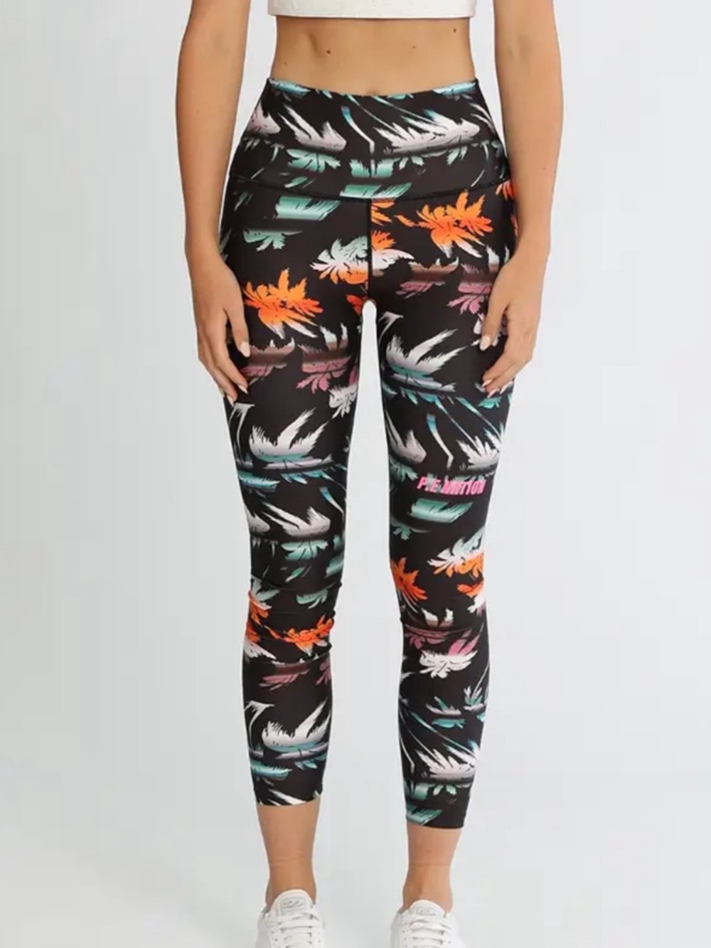 P.E Nation Oasis Palm Tree cropped tights size M fits like US 6.